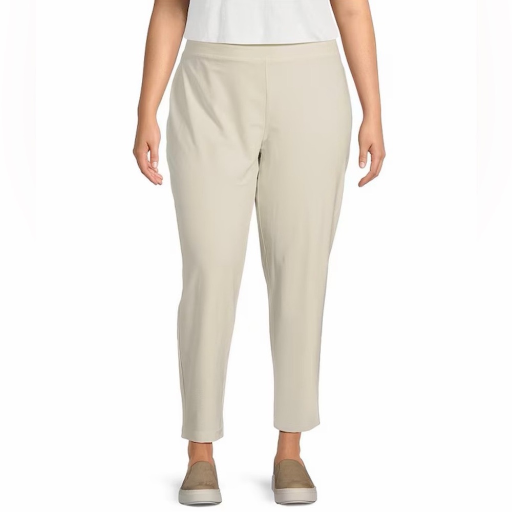 EILEEN FISHER Bone Slim Ankle Pants, Size 1X